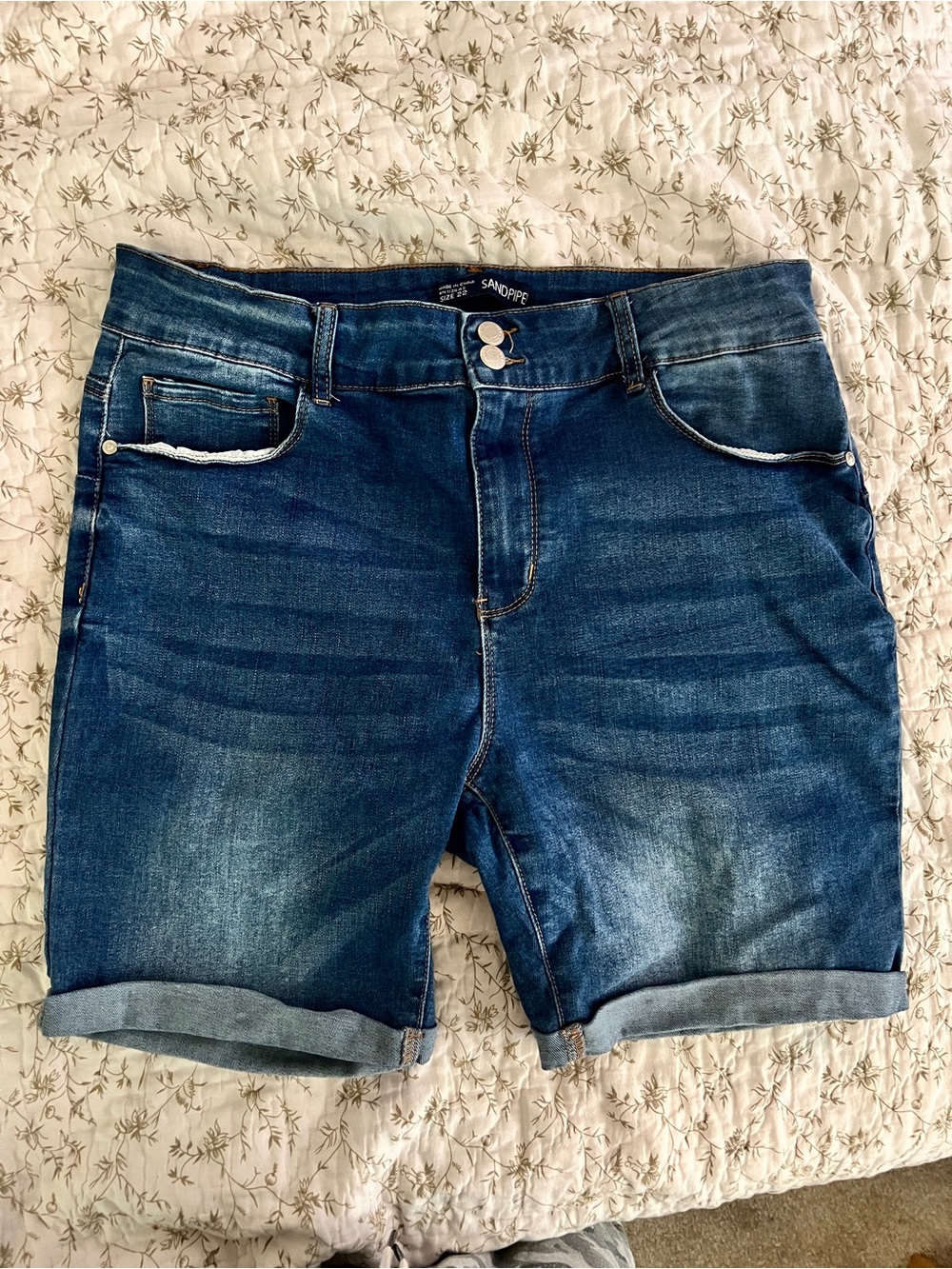 Sandpiper Blue Jean Denim Shorts Sz 22